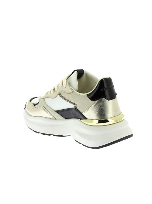 Faith sneakers da donna in pelle bianco e oro CRIME LONDON | 2170151